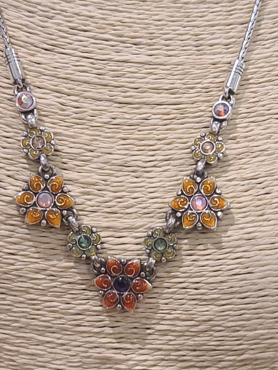 Brighton Jewelry - Brighton Garden of Eden Reversible Colorful Enamel & Crystal Rhinestone Necklace